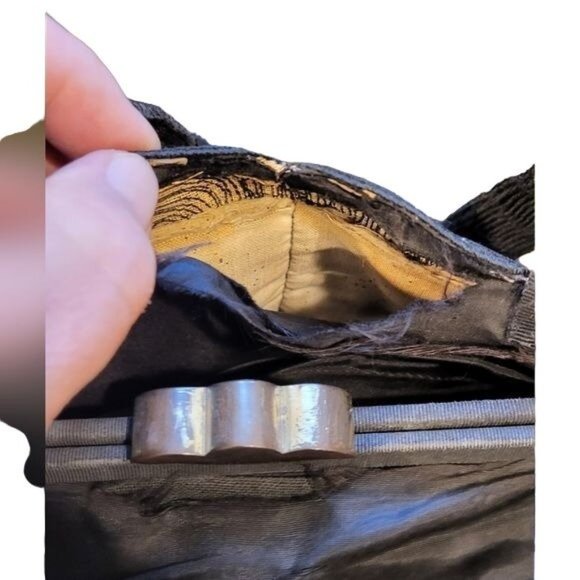 1940s Black Cord Purse With WWII Aviation Cadet Pin and Monogram Initials Pin - Picture 13 of 16